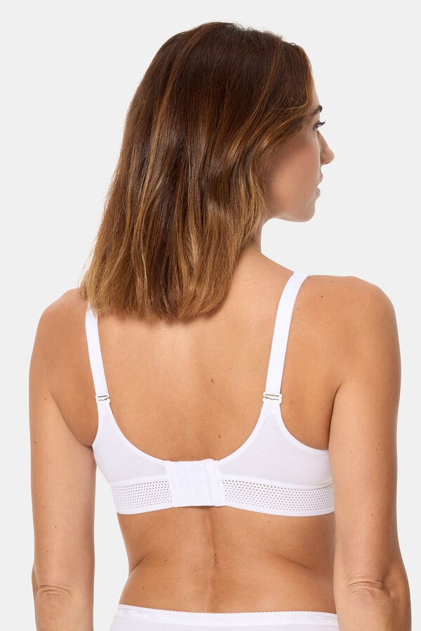 Womensecret organic cotton non-wired bra white