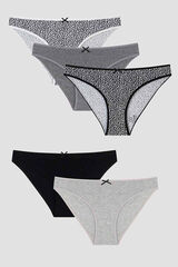 Penti Pack de cinco braguitas cl&aacute;sicas estampado