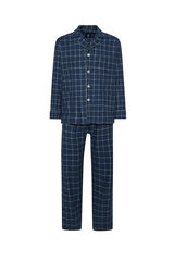 Kiff-Kiff Navy blue men's long pajamas Blau