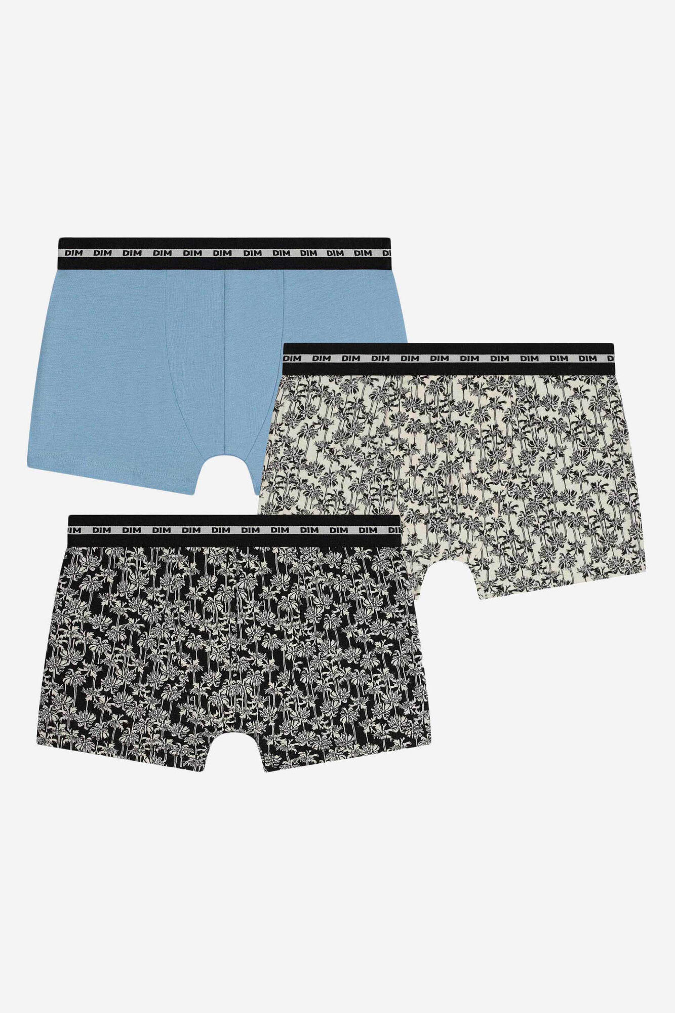 DIM Pack 3 boxers ni&ntilde;o lisos y estampado