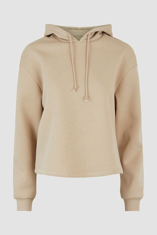 Womensecret Basic sweatshirt hood brown