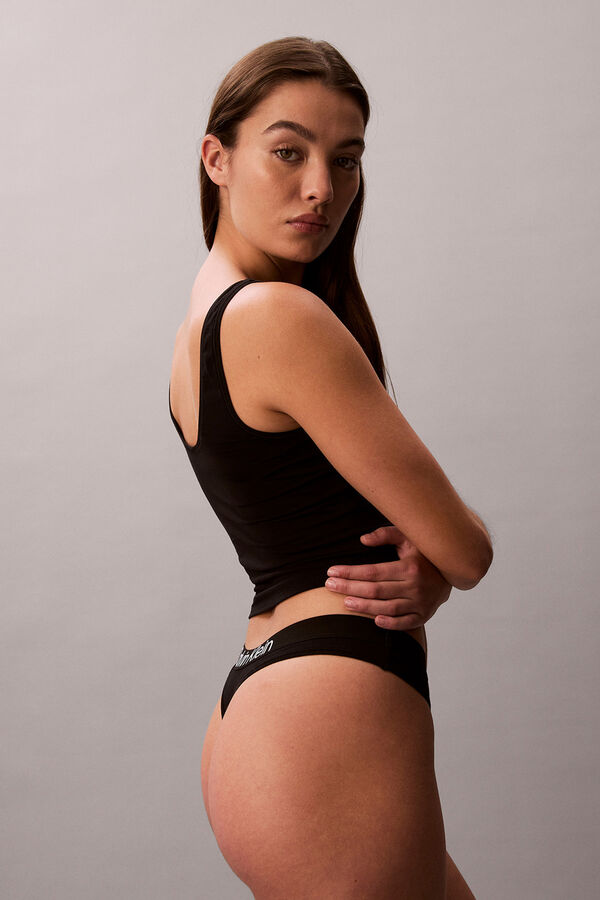 Calvin Klein 3-pack logo thongs black