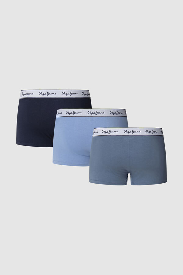 Pepe Jeans Pack of 3 plain boxers with logo  blue