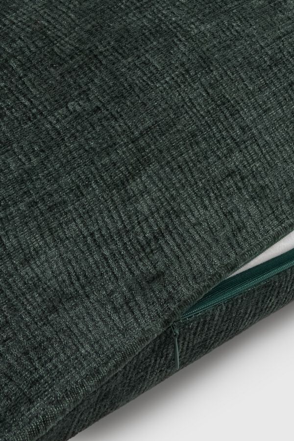 Textura Funda de coj&iacute;n textura de terciopelo con vivo verde