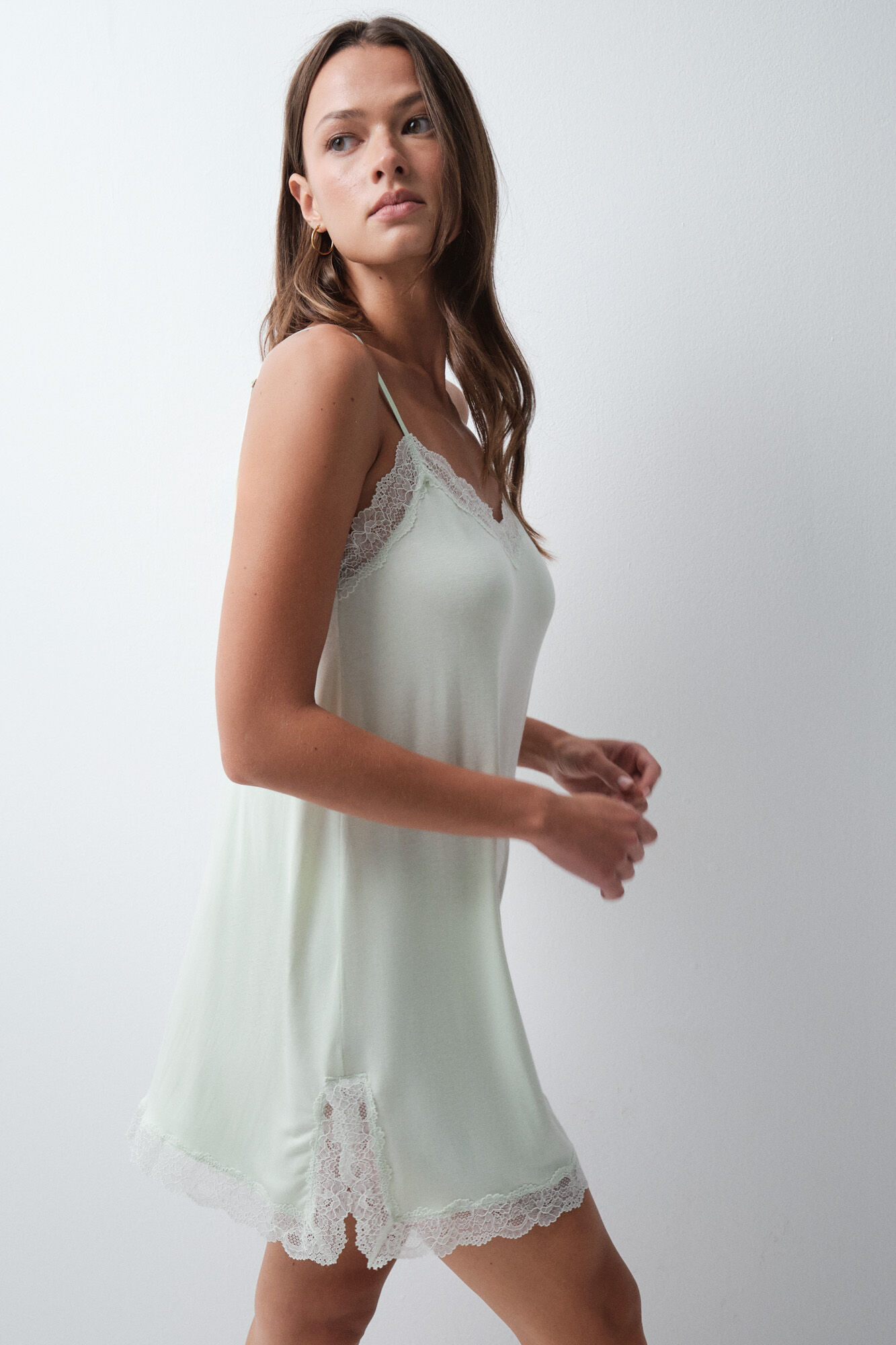 Women'secret Pale mint short strap nightgown