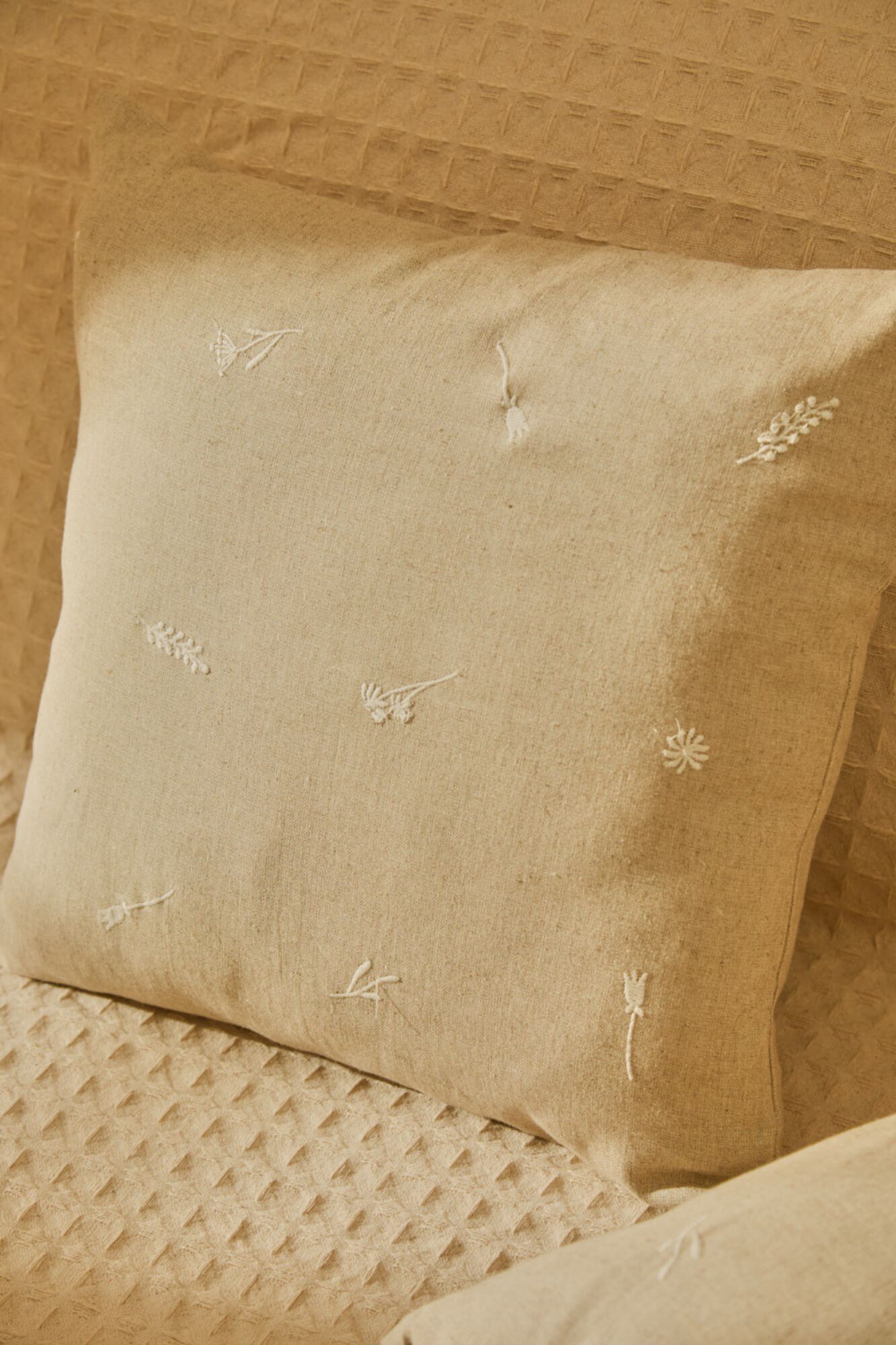 Calma House Funda coj&iacute;n lino lyocell algod&oacute;n 60x60