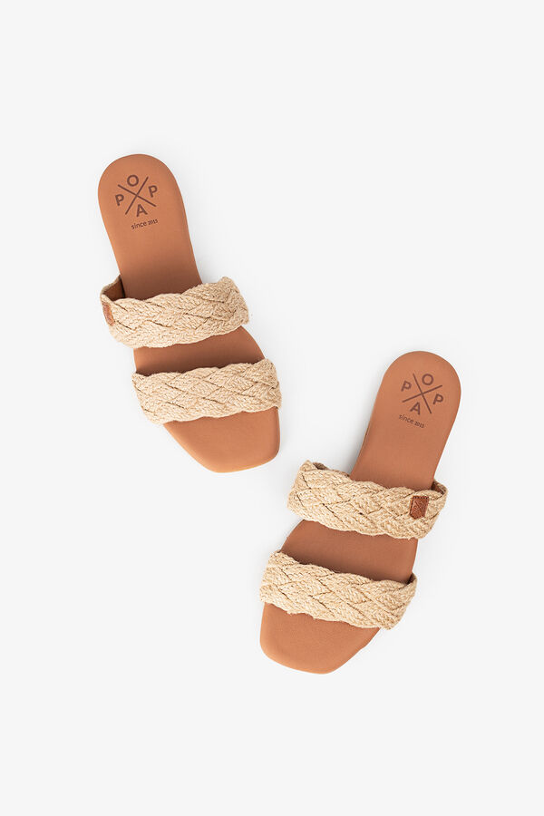 Popa Sandalia plana marr&oacute;n