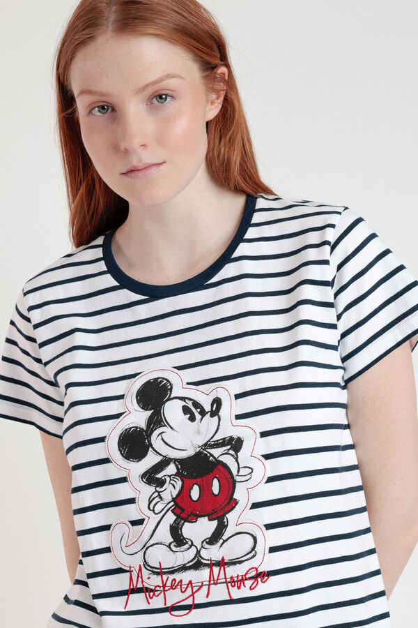 Admas Pijama curto Disney Mickey Patch azul