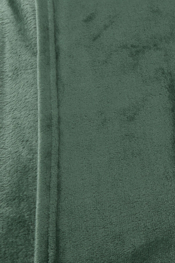 Textura Manta polar pompons verde