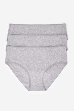 Womensecret 3 cotton panties pack grey