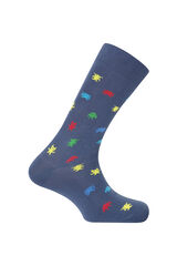 Punto Blanco Organic cotton monsters midi socks blue