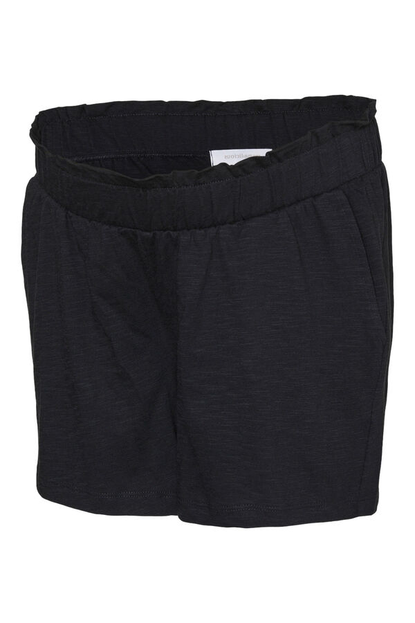 Womensecret Shorts de algodón de tiro bajo  negro