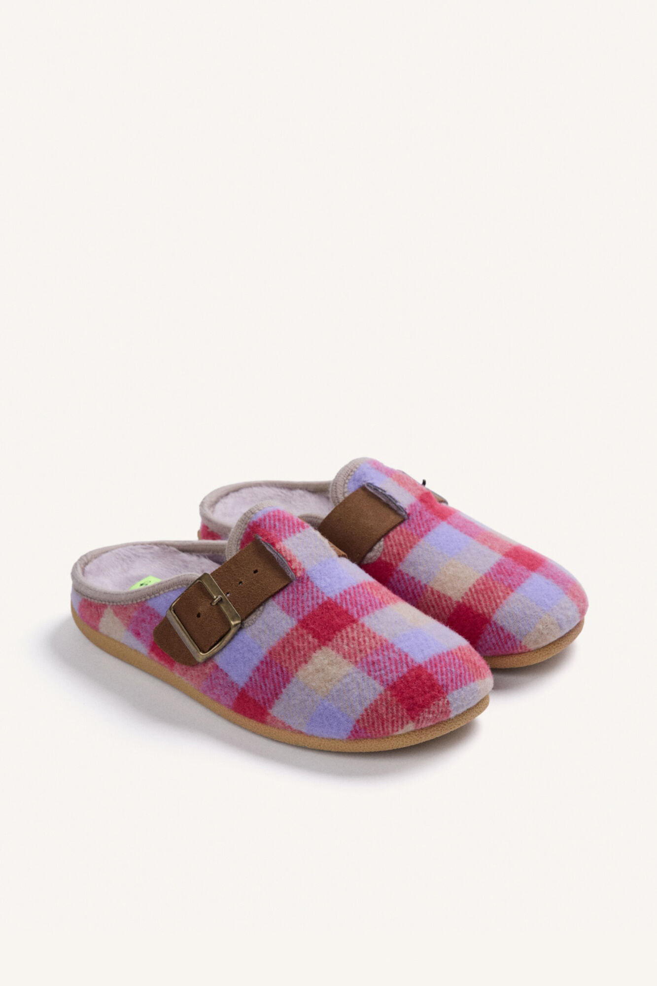 Hot Potatoes Zapatillas de casa tipo zuecos cuadros