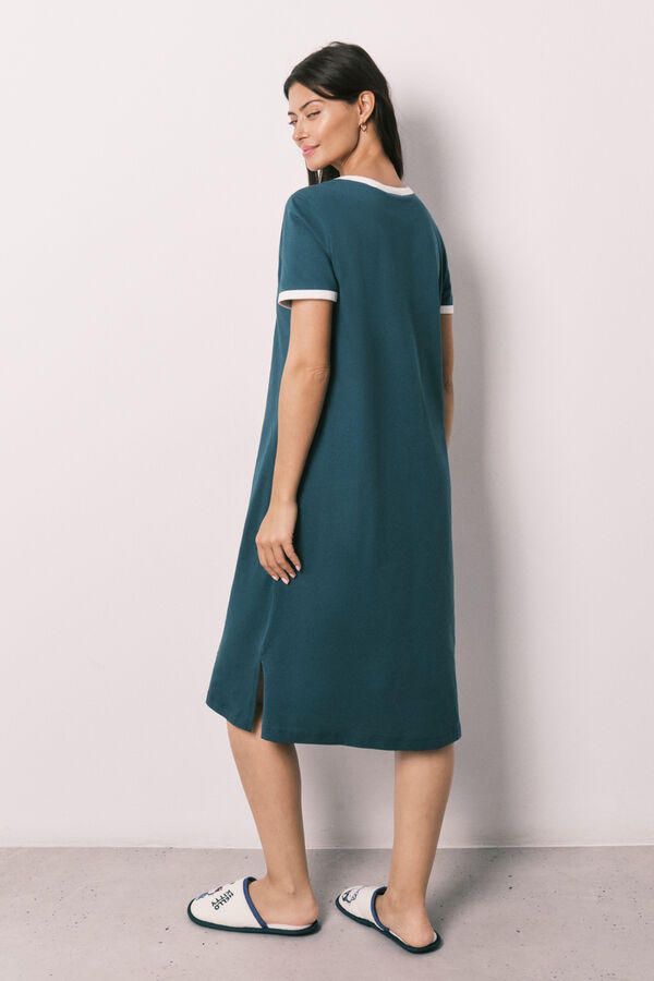 Women'secret Nuisette Hello Kitty en coton verte vert