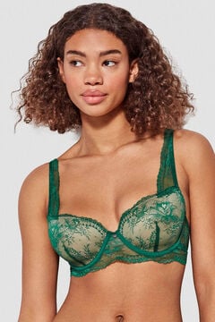 Womensecret Full coverage bra in C, D and E cups green