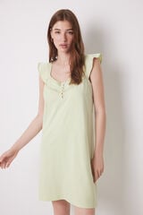 Womensecret Green midi nightgown with ruffles Zelena