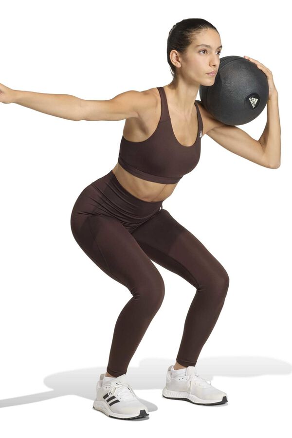 Adidas Sujetador deportivo Optime Essentials marr&oacute;n