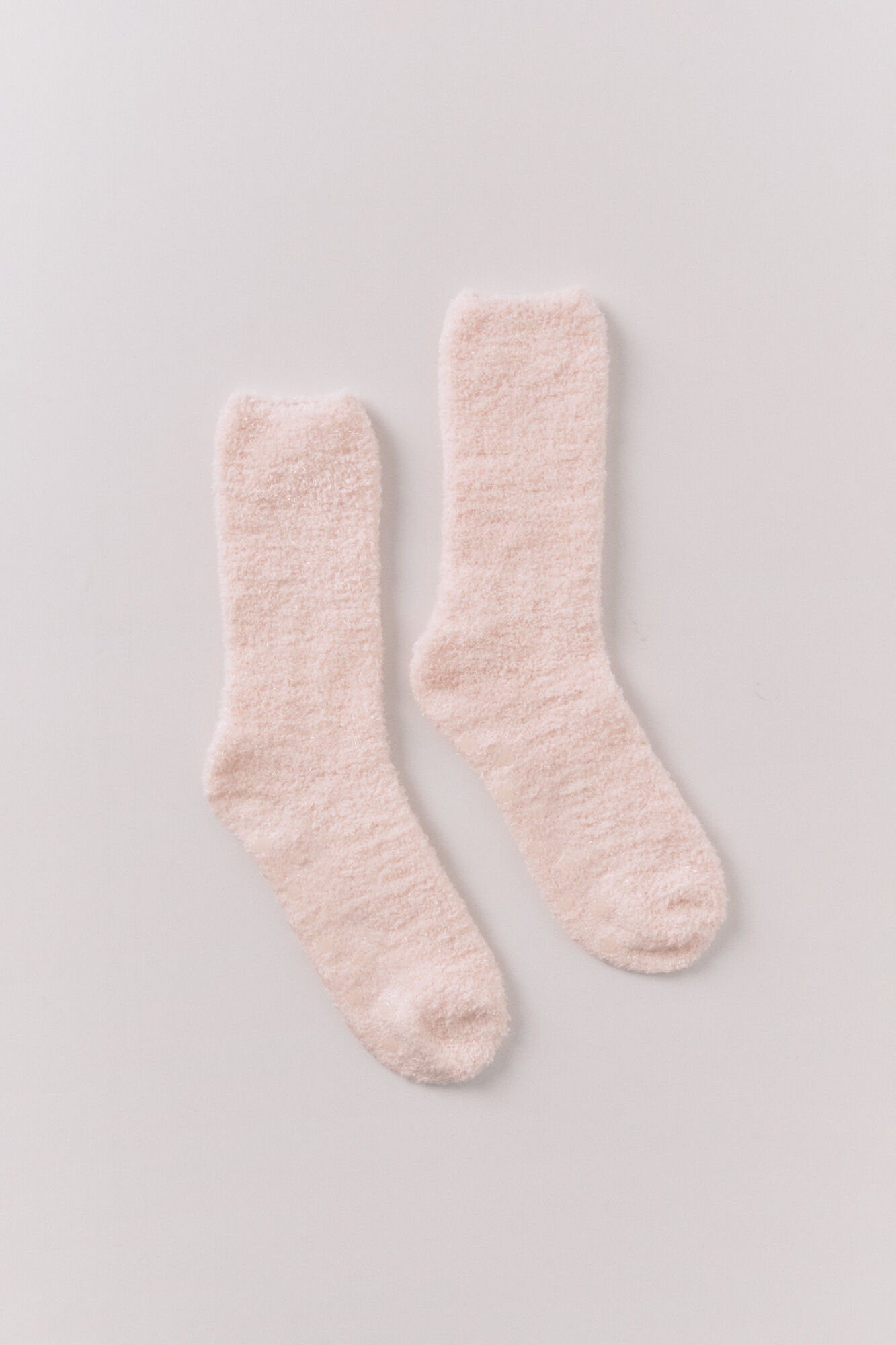 Women'secret Long pink lurex fur socks