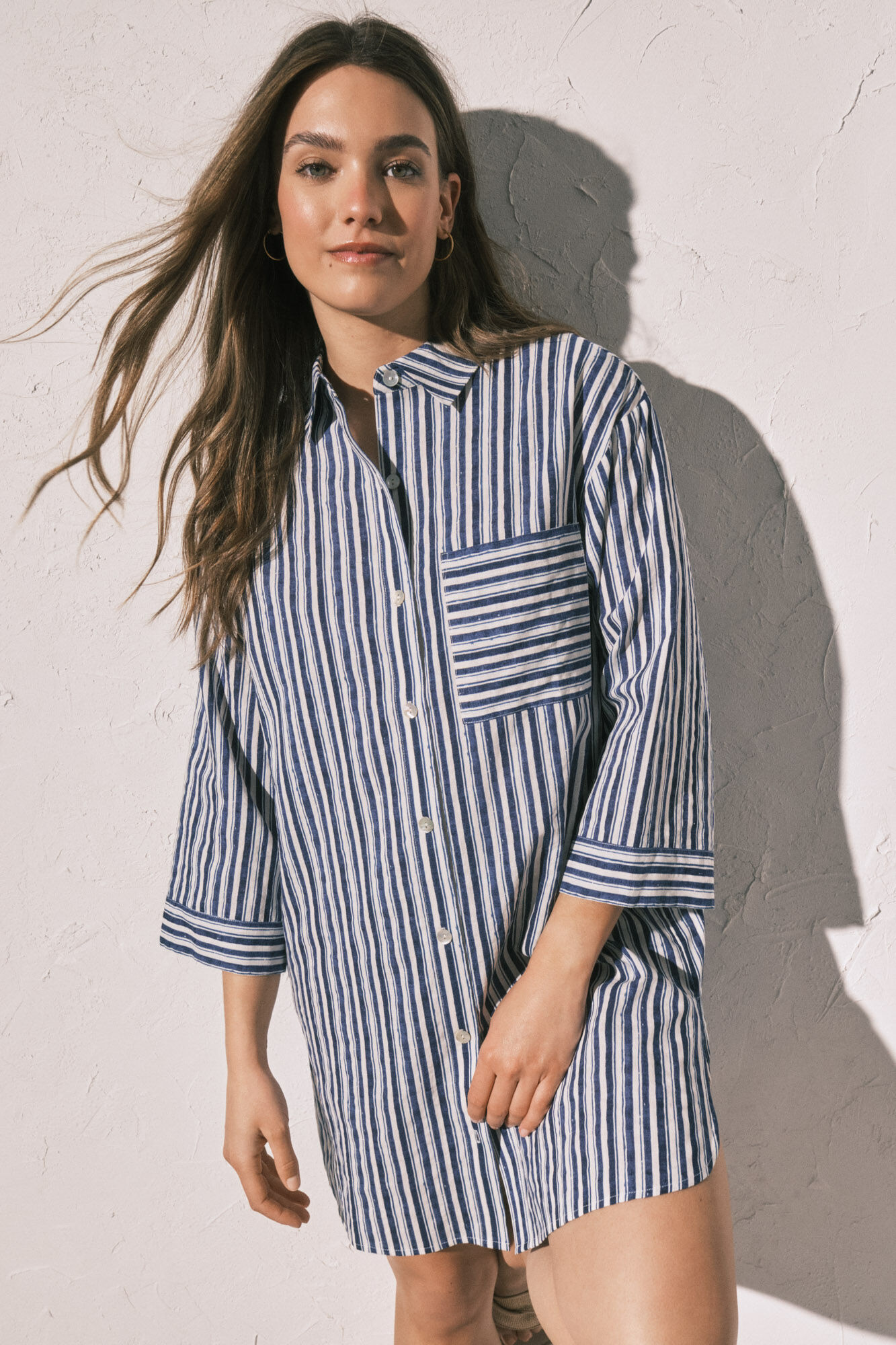 Women'secret Blue striped short camisole