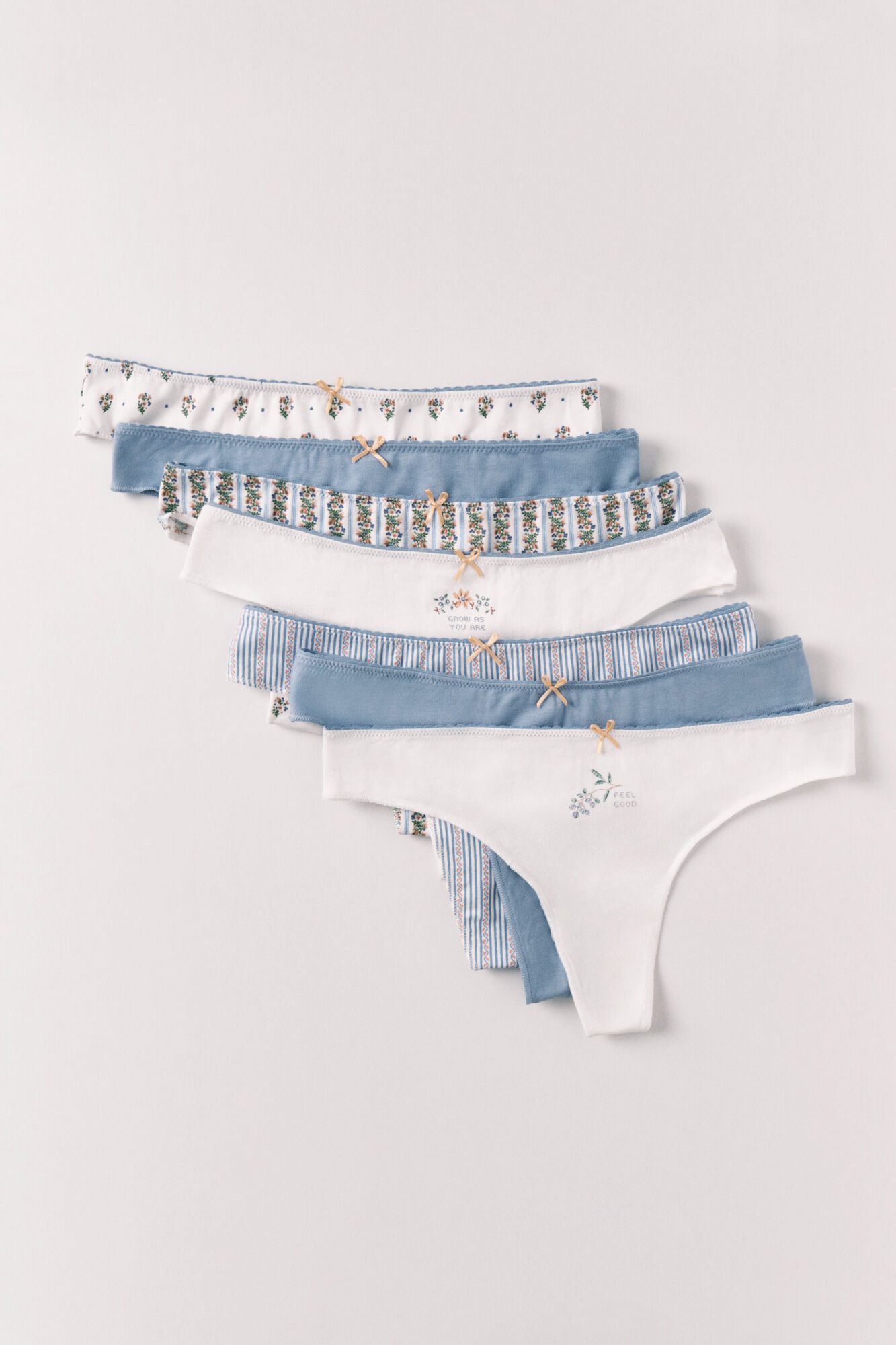 Women'secret Multicoloured cotton print 7-pack thongs