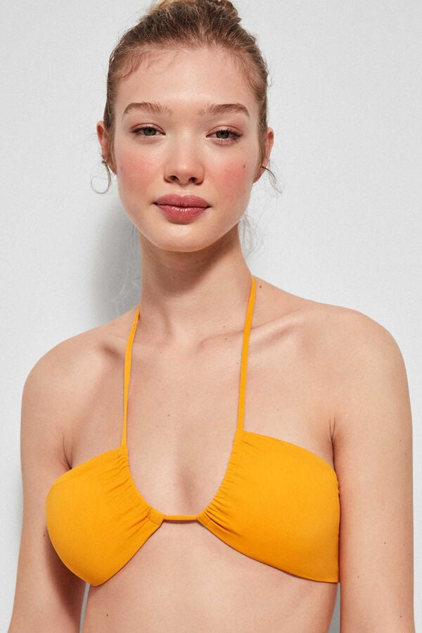 Womensecret Top bikini bandeau amarillo