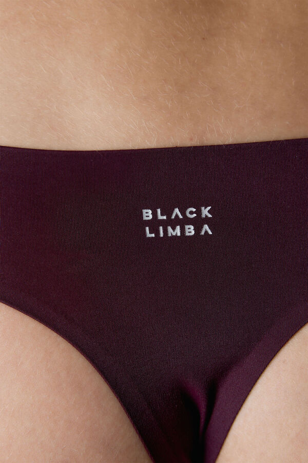 Black Limba Burgundy Uma thong printed