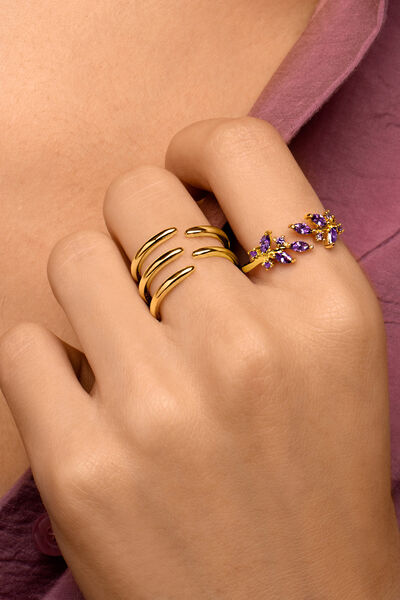 Womensecret Gold Buganvilla Ring imprimé