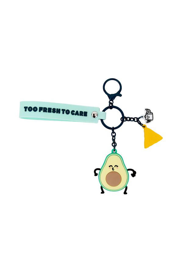 Mr. Wonderful Avocado charm key ring printed