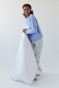 Womensecret Pijama comprido polar pelo Casper azul azul