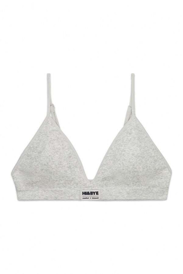 HI&BYE Grey seamless triangle bra grey