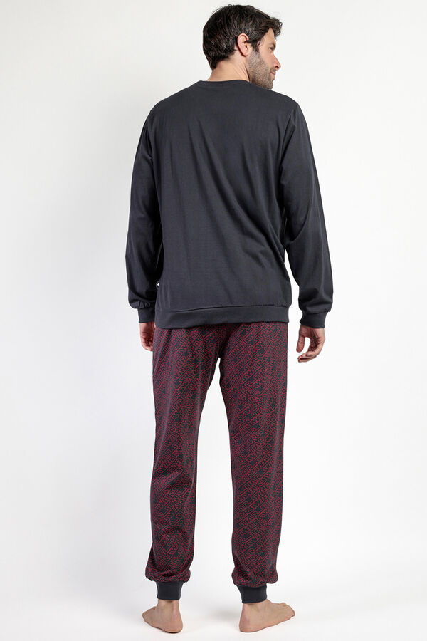 Admas Pijama largo Star Wars 100% algod&oacute;n para hombre gris