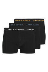 Jack & Jones Pack 3 boxers algod&oacute;n negro