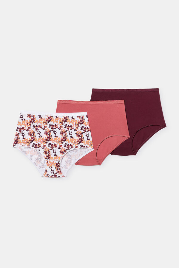 Playtex Pack of 3 high- panties organic cotton panties printed