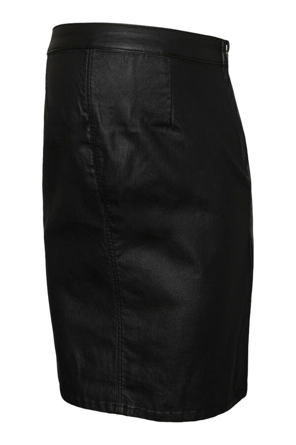 Mamalicious Short leather effect maternity skirt  black