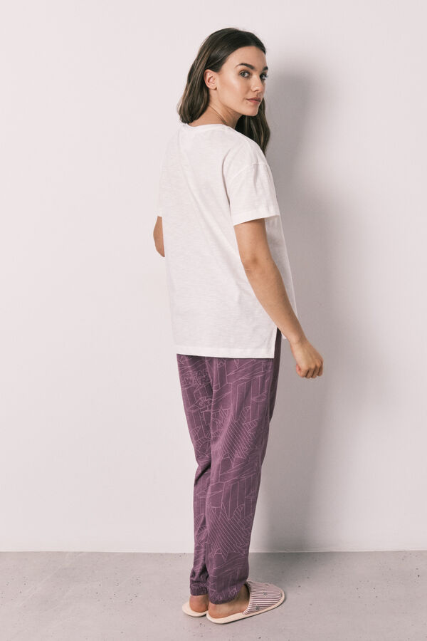 Women'secret Cotton short sleeve long pyjamas Star Wars beige