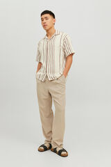 Jack & Jones Camisa de manga curta riscas cru