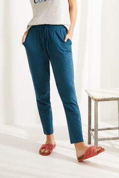 Womensecret Blue cotton jogger bottoms blue