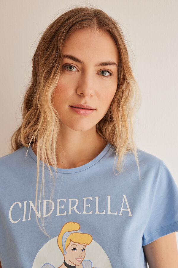 Womensecret 100% cotton Disney Cinderella pyjamas blue