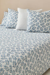 Textura Bettbezug Baumwolle Bl&auml;tter Blau