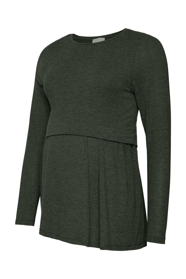 Mamalicious Long sleeve breastfeeding T-shirt green