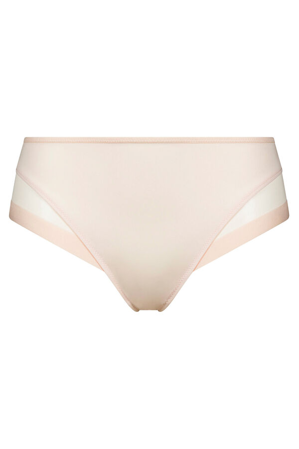 Womensecret Classic panty in soft microfibre with mesh details rose