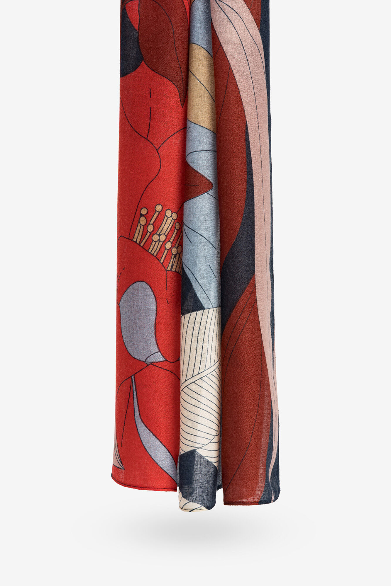 Vilanova Pa&ntilde;uelo Rectangular Estampado Floral