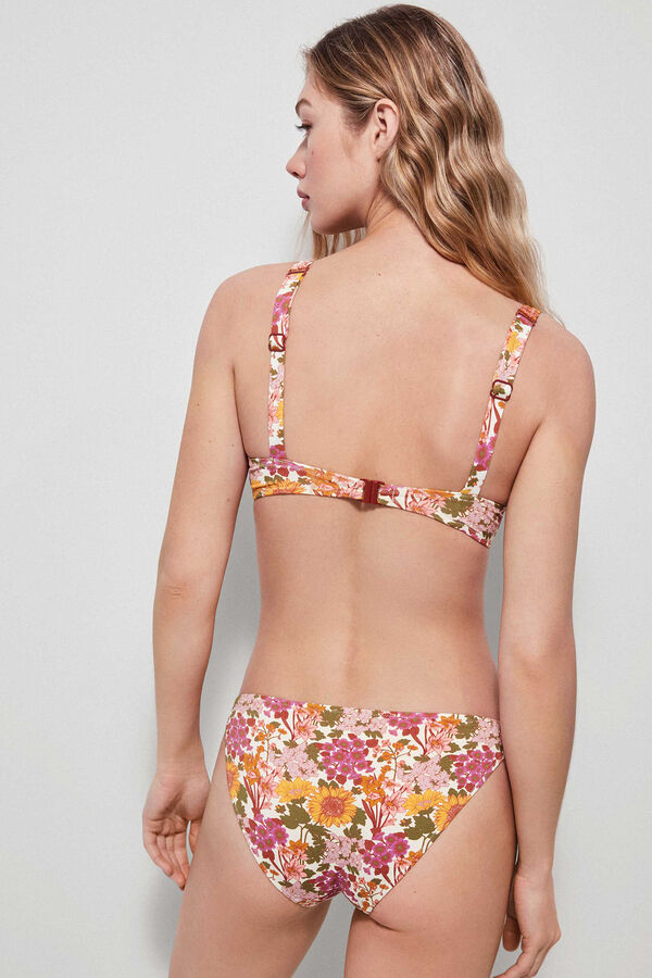 Womensecret Classic bikini bottoms in a floral print fehér
