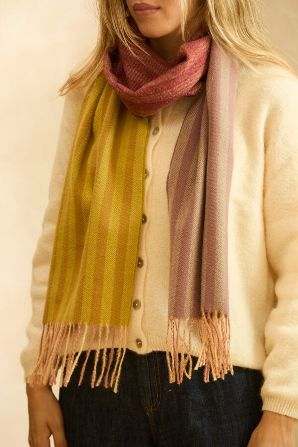 Calma House Bufanda a rayas Shima estampado