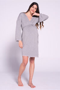 Ohma! Bata premamá con encaje en el bajo