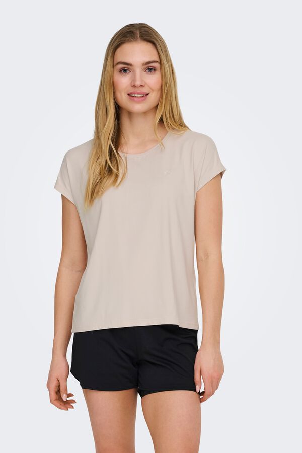 Only Play Kurzarm-Sport-T-Shirt soft Grau