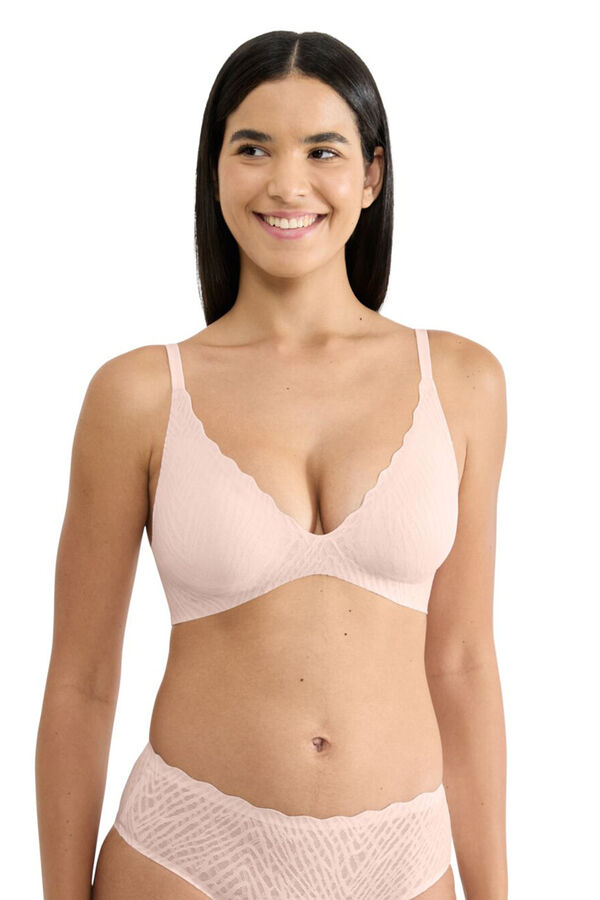 Sloggi Sujetador push up sin aro alta sujeci&oacute;n rosa