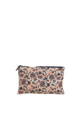 Kbas Bolsa de higiene pessoal com flor de algod&atilde;o castanho