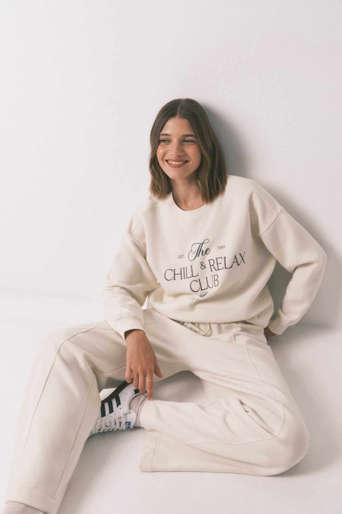 Women'secret White cotton plush sweatshirt