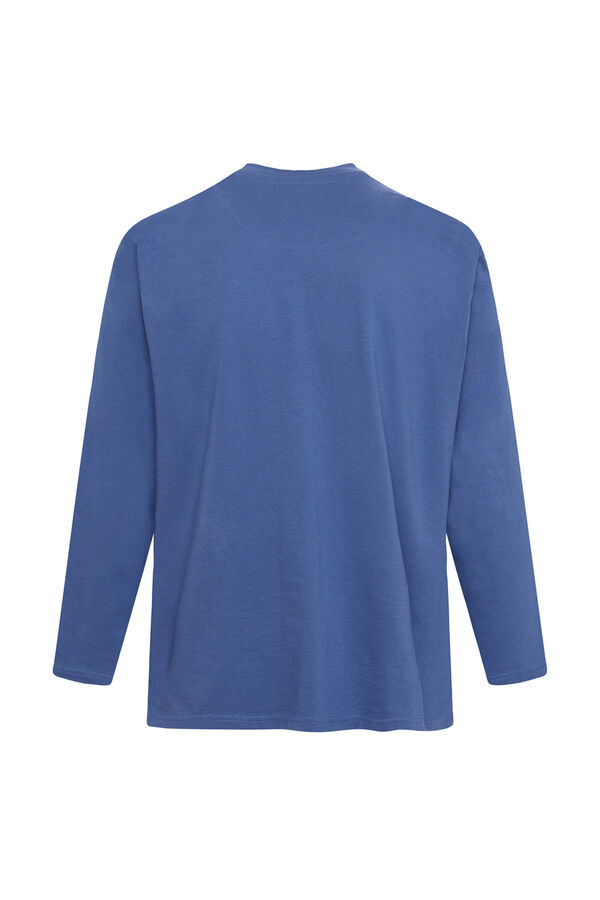 Womensecret Camiseta manga larga azul marino blue